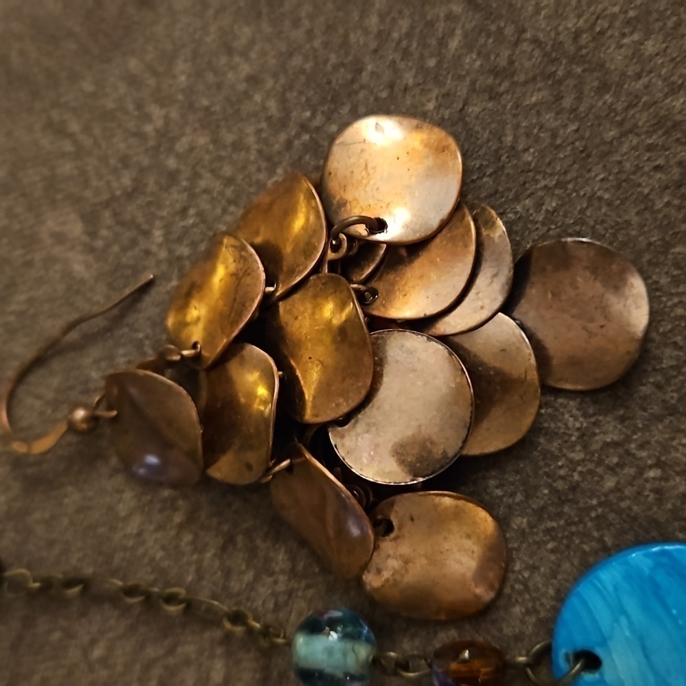 Mismatched Copper Statement Cascade Chainmaille S… - image 3